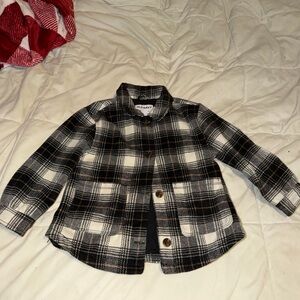 Old Navy Black and White Plaid Kids Blazer